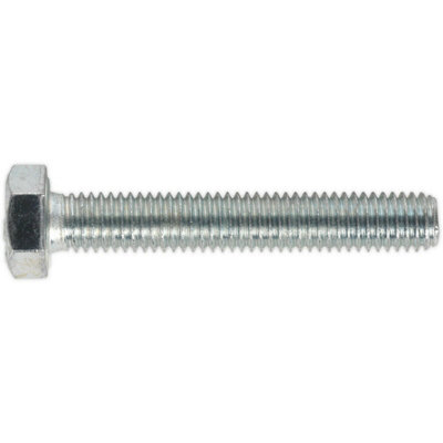 50 Pack M8 x 50mm High Tensile Setscrews - Zinc Plated DIN 933