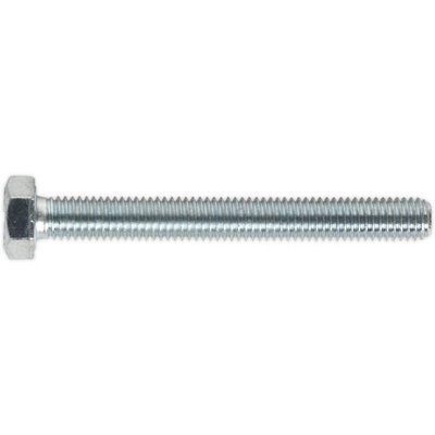 50 Pack M8 x 70mm Zinc Plated Grade 8.8 Setscrews - Fully Threaded DIN 933