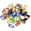 50 PACK - Various Colour Key Tags - Keyring Fob / Tab - Plastic Name Label ID