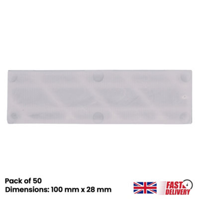 50 Pack White Broadfix Plastic Window and Glazing Packers Spacers 3mm Flat Spacers Frame Fixing