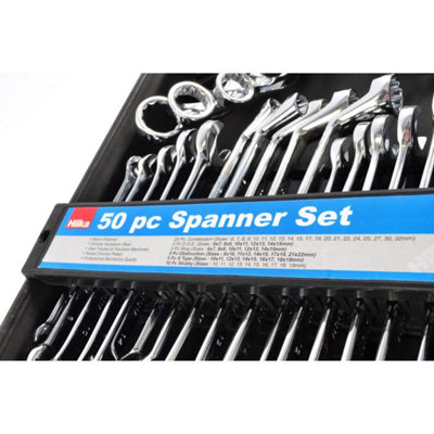 50 pce Spanner Set Metric - Hilka Tools