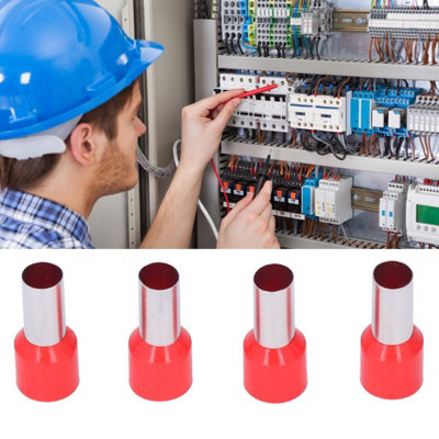 50 Pcs Insulated Ferrule Pin Crimp Terminals, 2 AWG Cord End Connectors E35-16