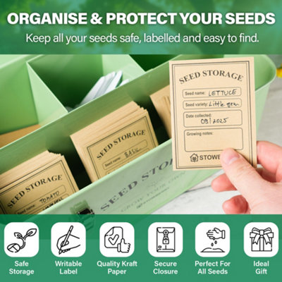 50 Seed Envelopes Small Brown Paper Packets Ideal for Seed Saving ...