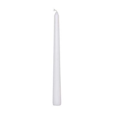 50 Tapered White Household Dinner Candles Prices Wax Candles 8H Burn Time 24cm