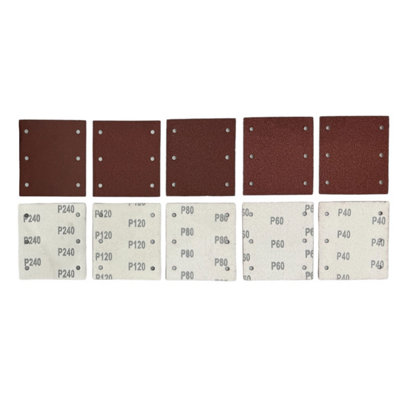 50 x 120 Grit 114mm x 102 1/4" Sheet Palm Sander Medium Sanding Sheets Hook Loop - 5