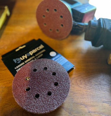 50 x 125mm Mixed Grit Orbital Sander Sanding Sheets Discs Hook Loop 40 60 80 5" - 7