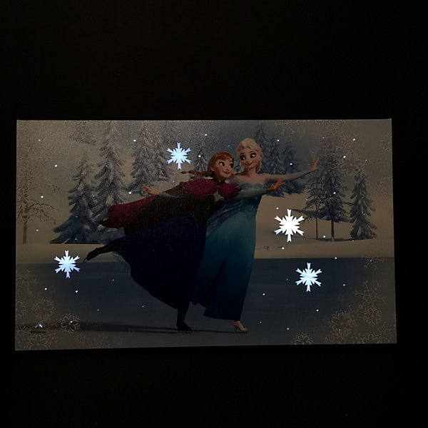 50 x 30cm Official Disney Frozen Anna & Elsa Skating Scene 50 x 30cm Official Disney Frozen Anna & Elsa Skating Scene
