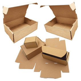 50 x Brown 15 x 12 x 2.5" (381x304x63mm) Packing Shipping Mailing Postal Strong Single Wall Die Cut Boxes