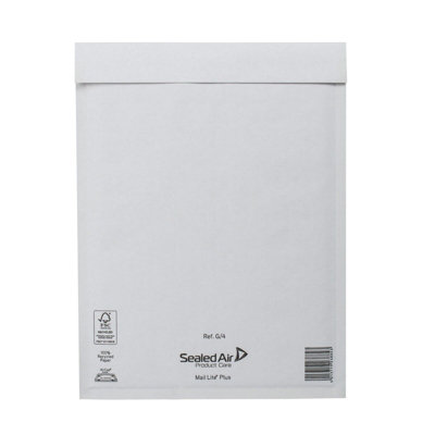 50 x G/4 MailLite White Padded Envelopes