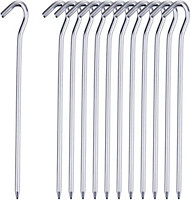 50 X Heavy Duty Galvanised 9" Steel Tent Pegs Metal Camping High Quality