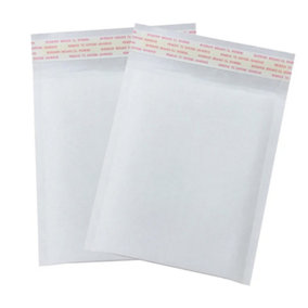 50 x Size 2 (115x195mm) White Padded Bubble Envelopes A6 Floppy Disks