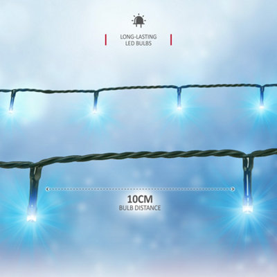 500 LED 50M Fairy String Christmas Tree Lights Outdoor and Indoor Plug ...