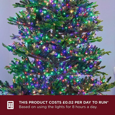 500 LEDs Multicolour Compact Lights Green Cable with 8 Effects ...