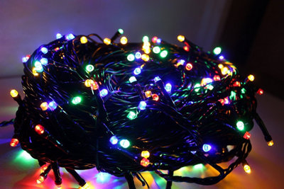 500 Multi-Coloured LED Outdoor Waterproof Battery 8 Multi-Function String Lights with Timer Price Comparisons | Compare The Build