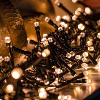 500 Warm White LED Multi Function Christmas Compact Lights with