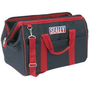 500 x 280 x 330mm STRONG Tool Bag - RED - Multiple Pocket Padded Base Storage