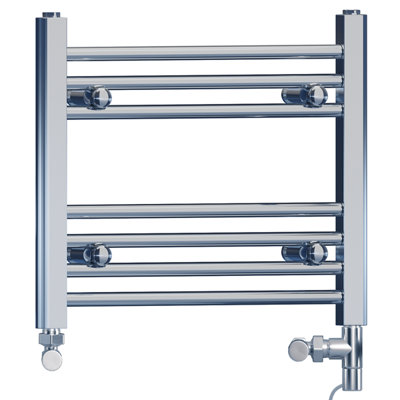 500 x 400 mm Chrome Dual Fuel Electric Radiator Bathroom Towel Rail ...