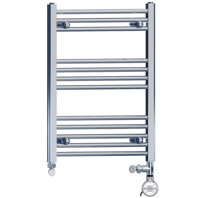 500 x 700 mm Chrome Dual Fuel Electric Radiator Bathroom Towel Rail ...