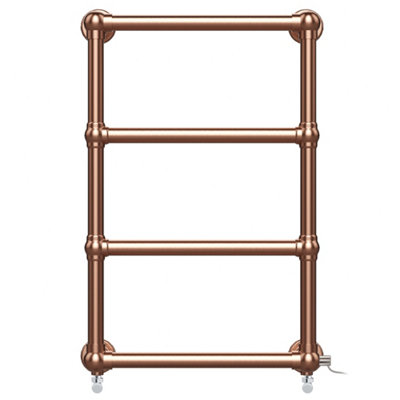500 x 750mm Brushed Copper Dual Fuel Modern Designer Victorian Towel ...