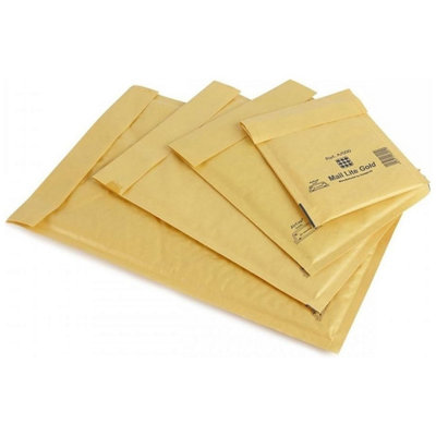 Sealed Air Mail Lite Bubble Padded Envelopes - Gold/White (White, B/00
