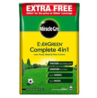 Miracle-Gro Evergreen Complete 4In1 Lawn Feed 400M² from B&Q