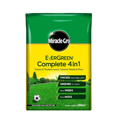 Miracle-Gro Evergreen Complete 4In1 Lawn Feed 200M² from B&Q