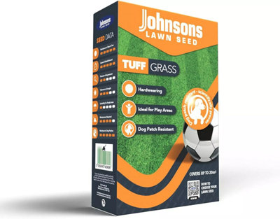 Johnsons Lawn Seed Tuffgrass Dog Patch Resistant Lawn Seed 425G20M² from B&Q