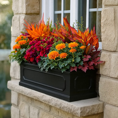 Idealist™ 60Cm Window Box Chelsea PlanterFaux Lead Reinforced Stone Windowsill PlanterVintage Outdoor Plant Pot L60 W22 H22 Cm from B&Q