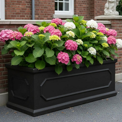 Idealist™ 71Cm Planter Garden TroughFaux Lead Reinforced Stone Rectangular PlanterOutdoor Large Plant Pot L71 W30 H30 Cm64L from B&Q