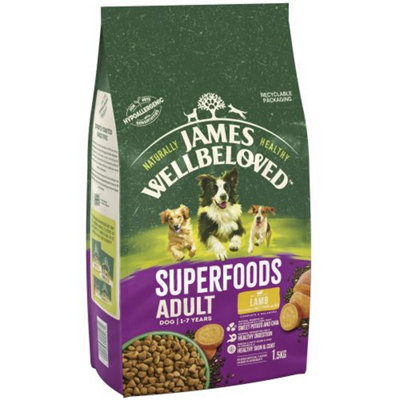 James Wellbeloved Adult Dog Superfoods Lamb With Sweet Potato & Chia 1.5Kg from B&Q