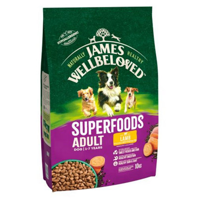 James Wellbeloved Adult Dog Superfoods Lamb With Sweet Potato & Chia 10Kg