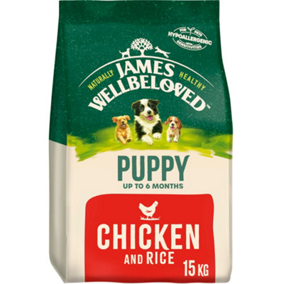 James Wellbeloved Dog Puppy Chicken & Rice 15Kg from B&Q