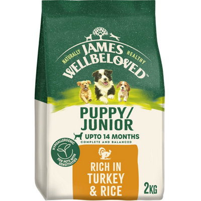 B&Q - 2Kg  Natural Puppy Complete Dry Dog Food Turkey & Rice