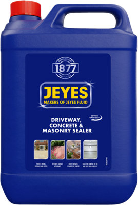 Jeyes DrivewayConcrete & Masonry Sealer 5LPavingBlockwork & Patio SealantCreates Water-Based SealCovers Up To 25M² from B&Q