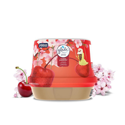 Glade Fragranced Bathroom GelAir Freshener And Discreet Odour EliminatorFloral Cherries180 GPackaging May Vary from B&Q