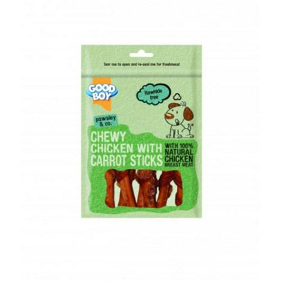 Pawsley & Co Chewy Chicken With Carrot Sticks 90G (Pack Of 10) from B&Q