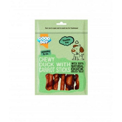 Pawsley & Co Chewy Duck With Carrot Sticks 90G (Pack Of 10) from B&Q