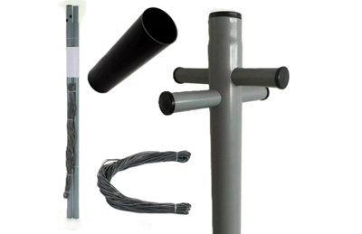  - 2.4M Heavy Duty Galvanised Powder Coated Clothes Line Post