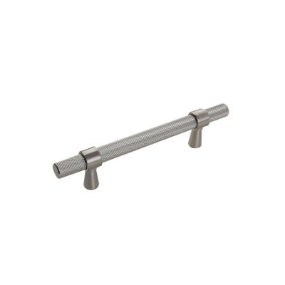 Keypak 10 Pack Knurled T Bar Pull Handles 96mm Hole Centre Satin NickelModern Finish For Cabinets & Kitchen Drawers from B&Q