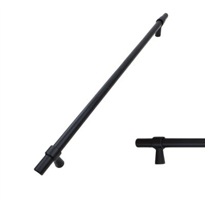Keypak 10 Pack Smooth T Bar Pull Handle 320mm Hole Centre BlackFor Kitchen Cabinets And Drawers Modern Style from B&Q