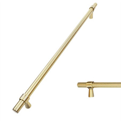 Keypak 10 Pack Smooth T Bar Pull Handle 320mm Hole Centre Antique BrassFor Modern Kitchen Cabinet Drawers from B&Q