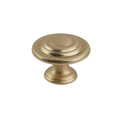 Keypak 10 Pack Toledo Cabinet Knobs - Round Gold Drawer Pull Handles For Cupboards, Wardrobes, Kitchen Cabinets