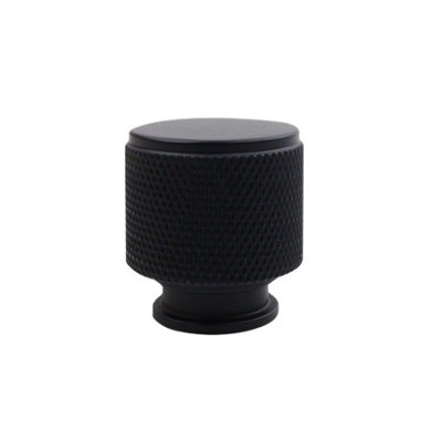 Keypak 10 Pack Medium Black Knurled Cabinet KnobsModern Drawer Pull Handles For Kitchen Cabinets & Cupboards from B&Q