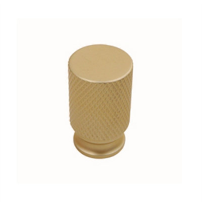 Keypak 10 Pack Small Brushed Brass Knurled Cabinet KnobsModern Drawer Pull Handles For Kitchen Cabinets & Cupboards from B&Q