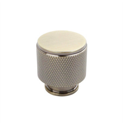 Keypak 10 Pack Medium Antique Brass Knurled Cabinet KnobsModern Drawer Pull Handles For Kitchen Cabinets & Cupboards from B&Q