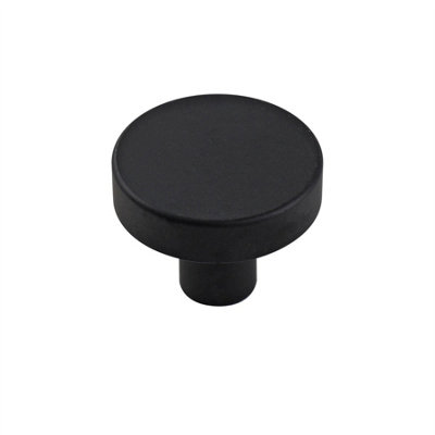 Keypak 10 Pack Smooth Round Cabinet Knob BlackDrawer & Cupboard Pull Handles For Kitchen Cabinets & Cupboards from B&Q