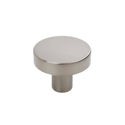 Keypak 10 Pack Smooth Round Cabinet Knob Satin NickelDrawer & Cupboard Pull Handles For Kitchen Cabinets & Cupboards from B&Q
