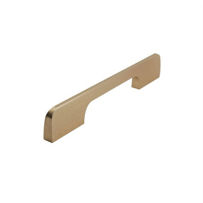 Keypak 10 Pack Smooth Slim Cabinet Handles 128mm Brushed BrassDrawer & Cupboard PullsModern Hardware from B&Q