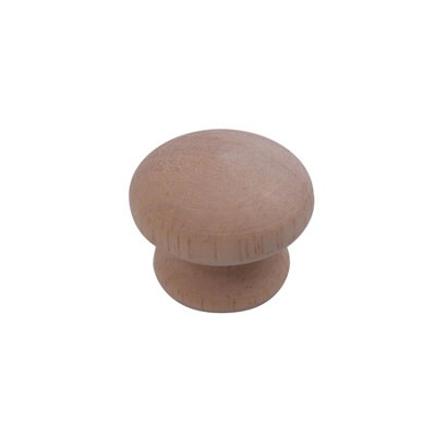 Keypak 10 Pack Japandi Wooden Round Knobs 32mmCabinet Drawer Wardrobe Furniture Handle Knob Pull from B&Q