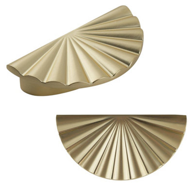 Keypak 10 Pack Modern Chic Pull Handles 64mm Brushed BrassCabinet Drawer Wardrobe Furniture Handle Knob Pull from B&Q